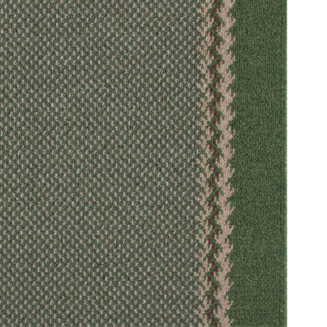 Washable Designer Bordered Green Rug | 116Gr