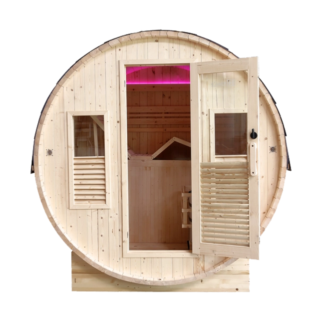 France Sauna Gaïa Bella 3 Person Outdoor Barrel Sauna