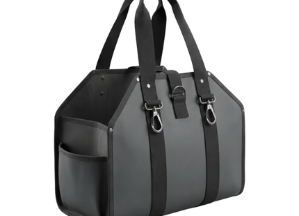 Woodsman Waxed Canvas Log Carrier Tote – Grey