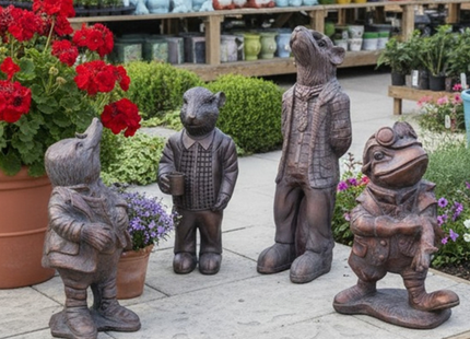 Wind in the Willows Garden Sculpture Set – 4 Piece, 50–67cm, Antique Bronze