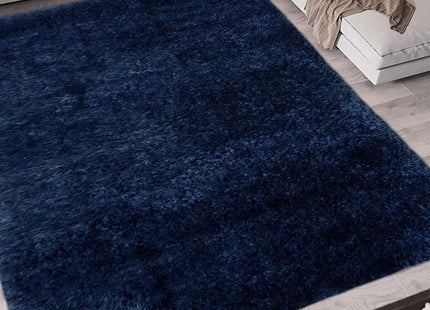 Lagom Navy Shaggy Rug