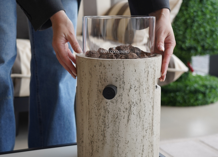 Happy Cocooning Lumi Stone Travertine Table Burner