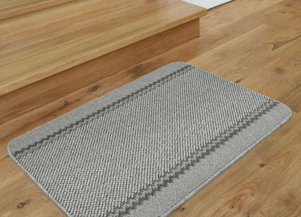 Washable Designer Bordered Grey Rug | 116G