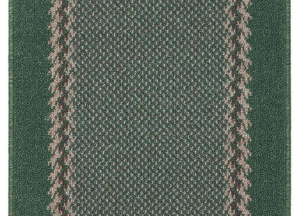 Washable Designer Bordered Green Rug | 116Gr