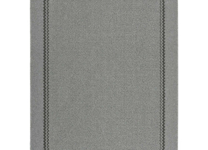 Washable Designer Bordered Grey Rug | 116G