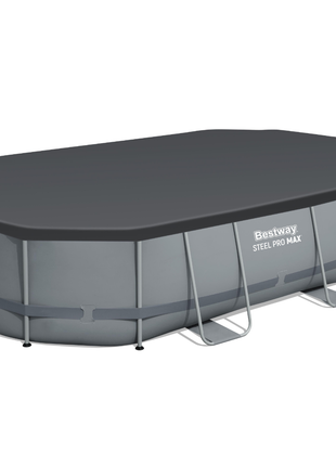 Bestway 16ft x 10ft x 42" Oval Steel Pro MAX Above Ground Swimming Pool, Filter Pump & Accessories