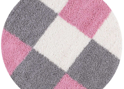 Myshaggy Geometric Pink Rug