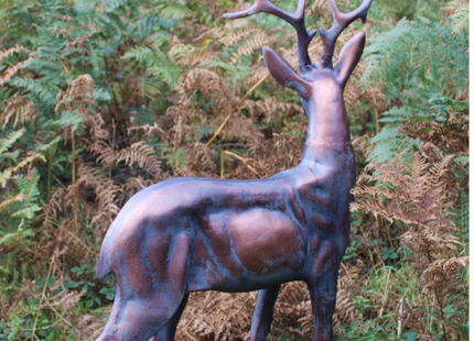 Extra Large Stag Garden Sculpture – 120cm, Antique Bronze