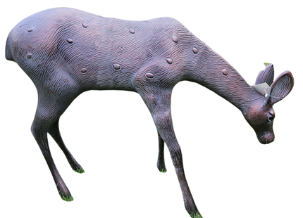 Large Doe Garden Sculpture – 47cm, Antique Bronze