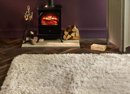 Extravagance Silver Grey Shaggy Rug