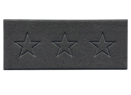Indoor Spaghetti Door Mat Embossed Star - Dark Grey