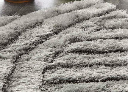 Dallas Silver Grey Shaggy Rug