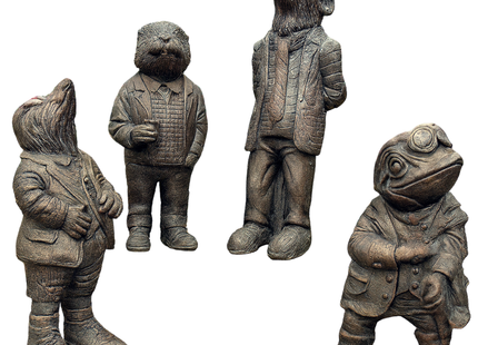 Wind in the Willows Garden Sculpture Set – 4 Piece, 50–67cm, Antique Bronze