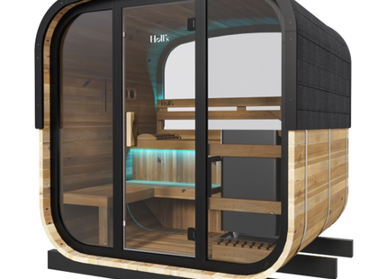 Holl's Hestia 3–4 Person Outdoor Sauna with Vulkano 6kW Heater
