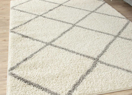 Moroccan Ivory Shaggy Rug | 500