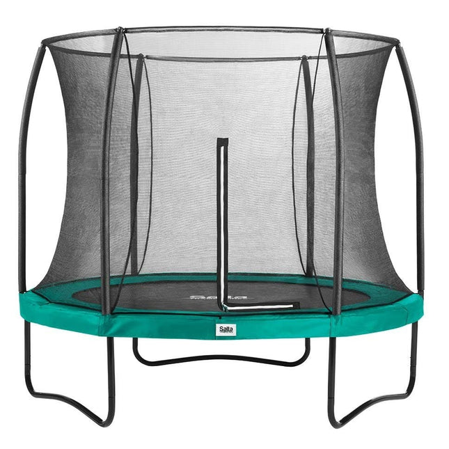 10ft Salta Green Round Comfort Edition Trampoline with Enclosure