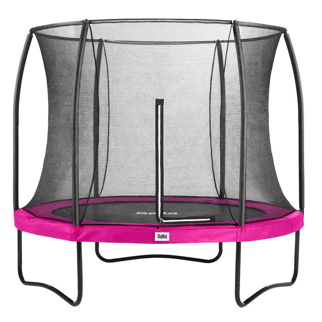 10ft Salta Pink Round Comfort Edition Trampoline with Enclosure