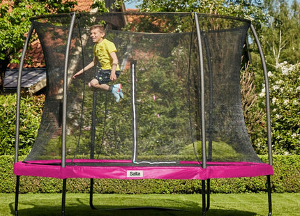 10ft Salta Pink Round Comfort Edition Trampoline with Enclosure