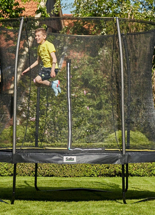 14ft Salta Black Round Comfort Edition Trampoline with Enclosure