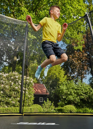 10ft Salta Black Round Comfort Edition Trampoline with Enclosure