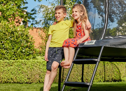 14ft Salta Black Round Comfort Edition Trampoline with Enclosure