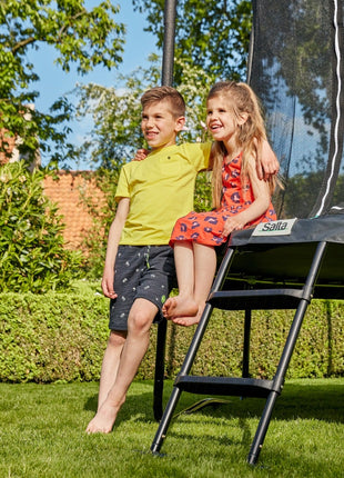 14ft Salta Black Round Comfort Edition Trampoline with Enclosure