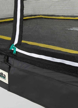 10ft x 7ft Salta Black Rectangular Comfort Edition Trampoline with Enclosure