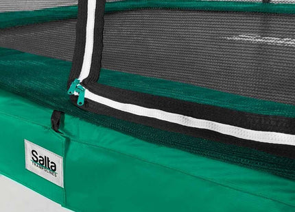 10ft x 7ft Salta Green Rectangular Comfort Edition Trampoline with Enclosure