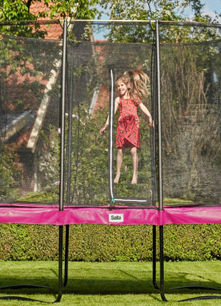 7ft x 5ft Salta Pink Rectangular Comfort Edition Trampoline with Enclosure