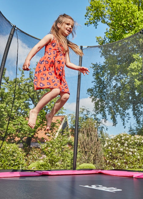 7ft x 5ft Salta Pink Rectangular Comfort Edition Trampoline with Enclosure