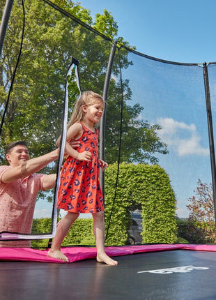 7ft x 5ft Salta Pink Rectangular Comfort Edition Trampoline with Enclosure