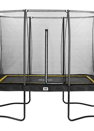 10ft x 7ft Salta Black Rectangular Comfort Edition Trampoline with Enclosure