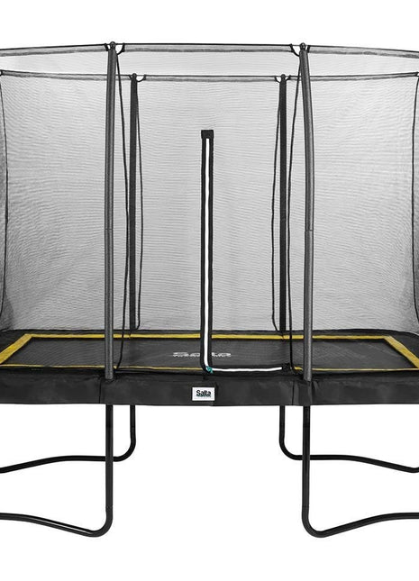 10ft x 7ft Salta Black Rectangular Comfort Edition Trampoline with Enclosure