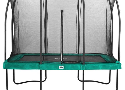 10ft x 7ft Salta Green Rectangular Comfort Edition Trampoline with Enclosure