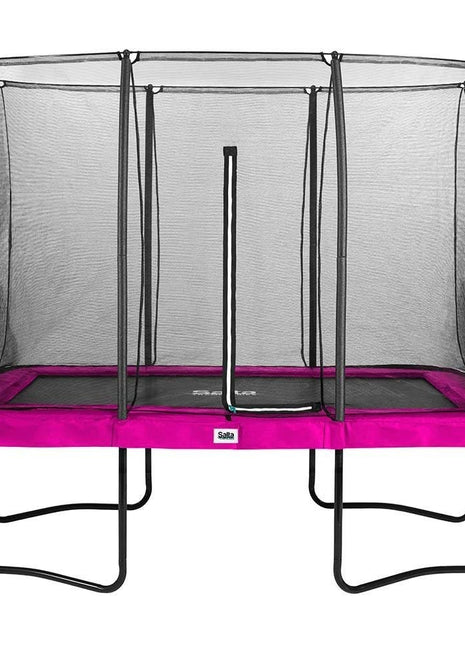 10ft x 7ft Salta Pink Rectangular Comfort Edition Trampoline with Enclosure