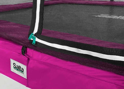 10ft x 7ft Salta Pink Rectangular Comfort Edition Trampoline with Enclosure