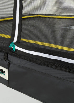 12ft x 8ft Salta Black Rectangular Comfort Edition Trampoline with Enclosure