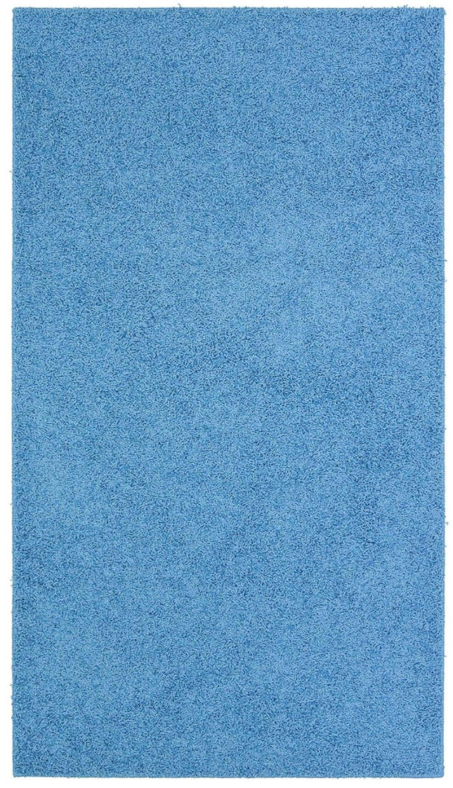 Fiji Sky Blue Washable Solid Shaggy Rug