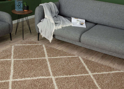 Moroccan Beige Shaggy Rug | 520