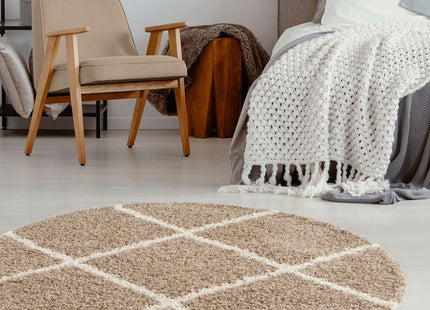 Moroccan Beige Shaggy Rug | 520