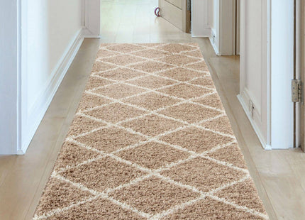 Moroccan Beige Shaggy Rug | 520