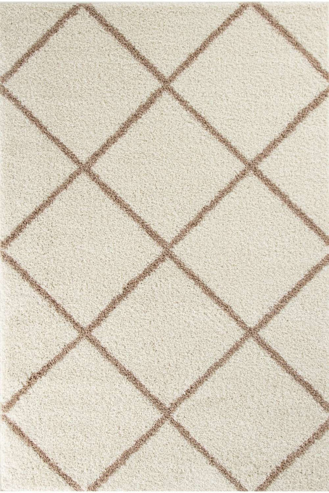Moroccan Ivory Shaggy Rug | 530