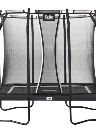7ft x 5ft Salta Black Rectangular Premium Edition Trampoline with Enclosure