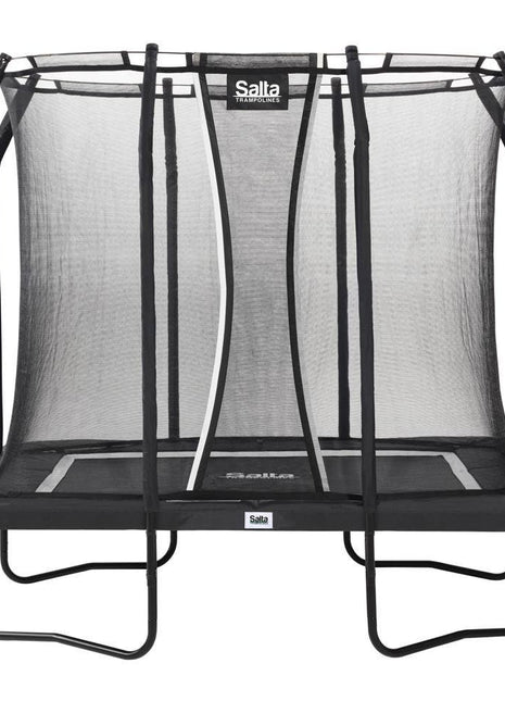 7ft x 5ft Salta Black Rectangular Premium Edition Trampoline with Enclosure