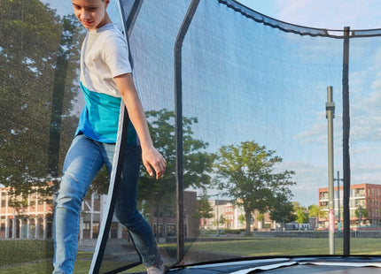 10ft x 7ft Salta Black Rectangular Premium Edition Trampoline with Enclosure