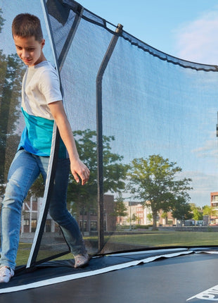 13ft x 8ft Salta Black Rectangular Premium Edition Trampoline with Enclosure