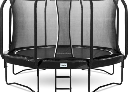 12ft Salta Black Round First Class Edition Trampoline with Enclosure