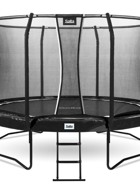 10ft Salta Black Round First Class Edition Trampoline with Enclosure