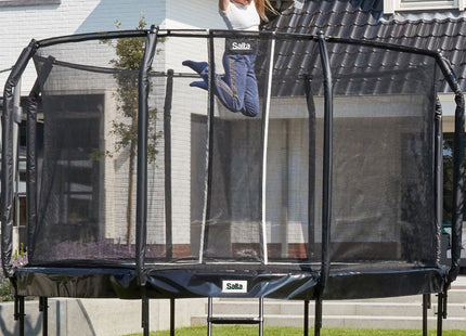 12ft Salta Black Round First Class Edition Trampoline with Enclosure