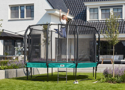 10ft Salta Green Round First Class Edition Trampoline with Enclosure